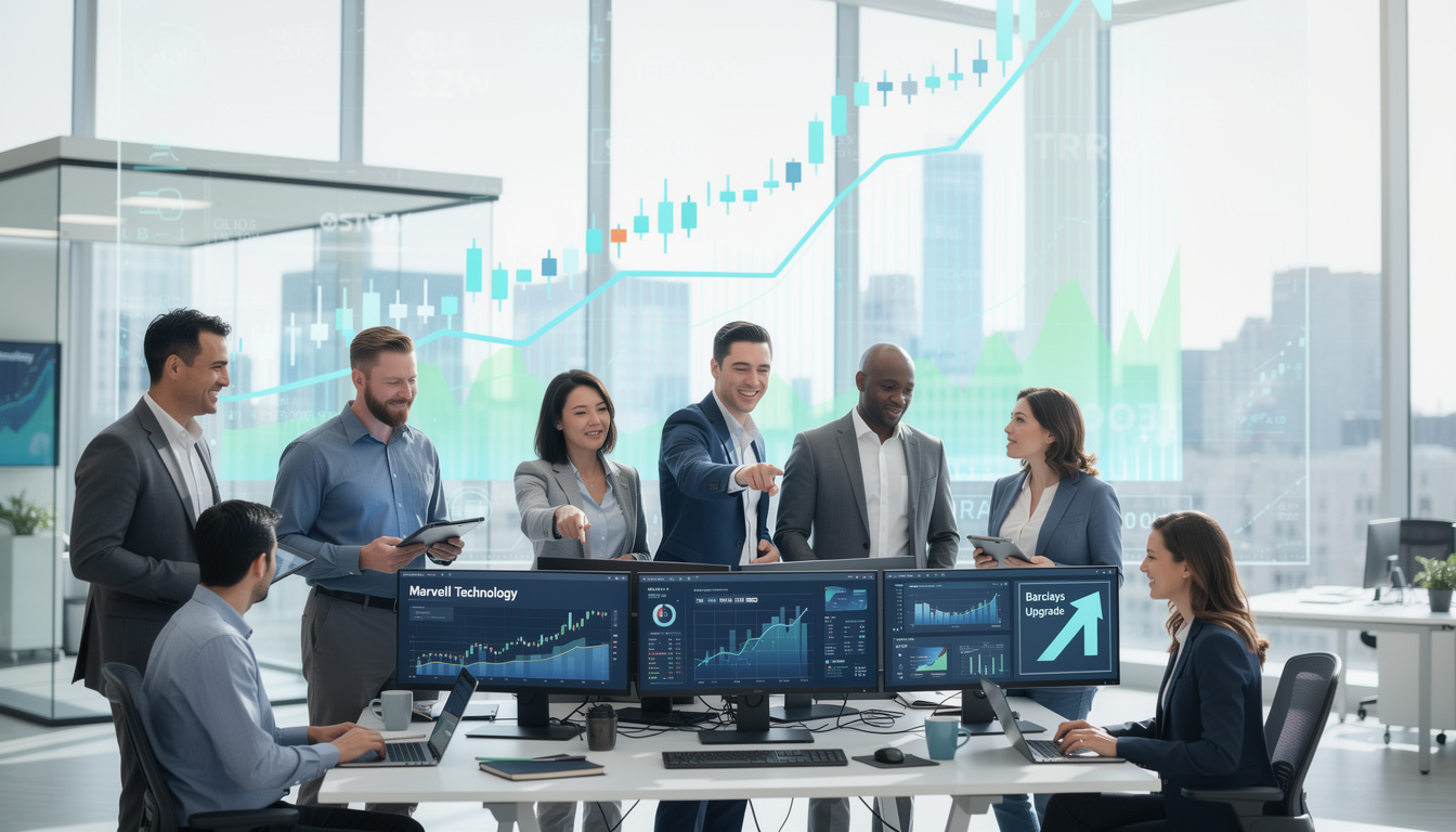 marvell technology atteint son sommet annuel après que barclays ait relevé sa recommandation, soulignant la performance exceptionnelle de l'entreprise sur le marché.